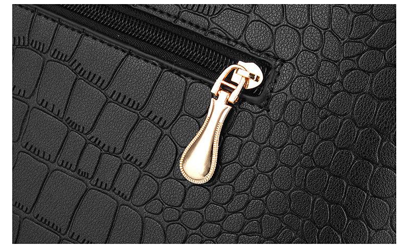 Luxury Designer Skyblue Croc Tote 2 In 1 Handbag - Obeezi.com