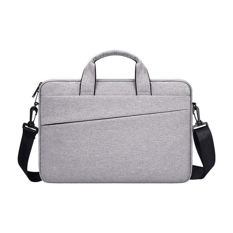 Men's Slant Zipper Briefcase Designed Ultra Light Laptop Bag-Ash - Obeezi.com