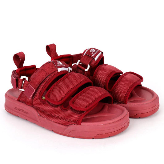 NB Three Straps All Wine Sandals - Obeezi.com