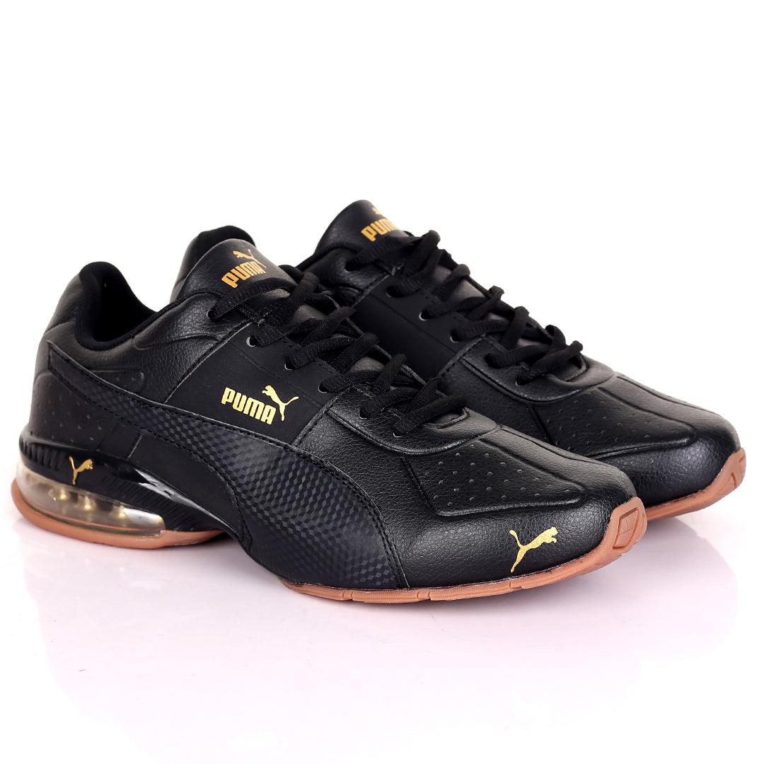 PM Lightweight Black Perf Low Sneakers Designed - Obeezi.com