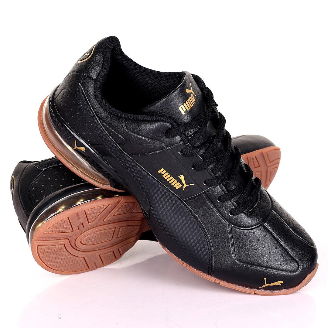 PM Lightweight Black Perf Low Sneakers Designed - Obeezi.com