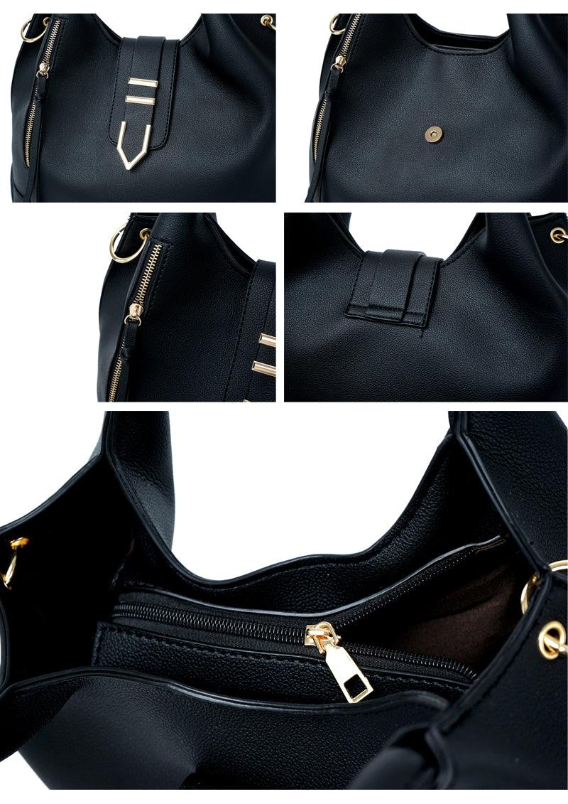 Prado Authentic Premium Leather Bag Set of 3 - DarkBlue - Obeezi.com