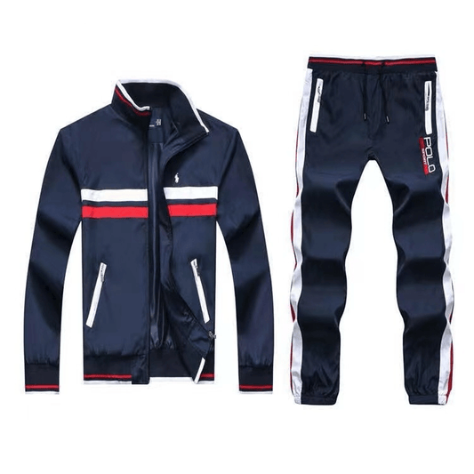 Prl Red White Blocked Stripes Designed- Navy Blue - Obeezi.com