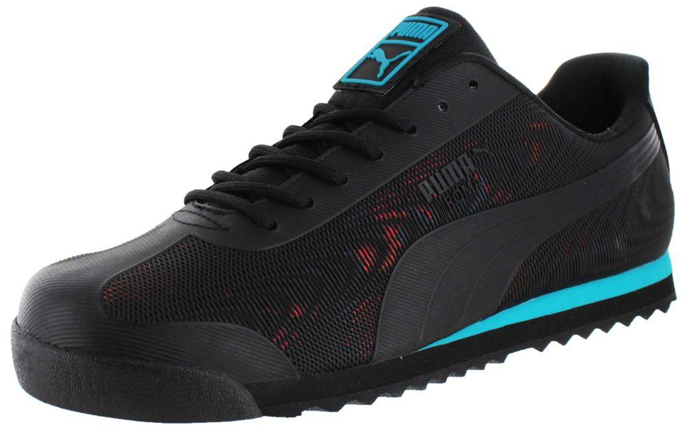 Puma Roma TK Graphic - Black/Teal/Coral - Obeezi