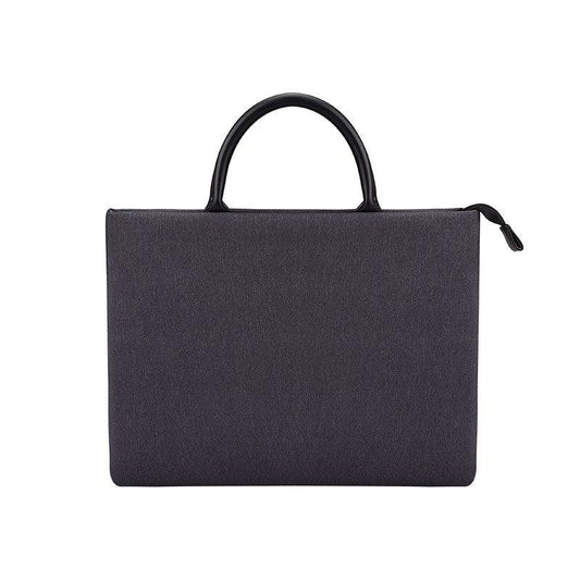 Shockproof Soft Handle Zipper Laptop Bag- Black - Obeezi.com