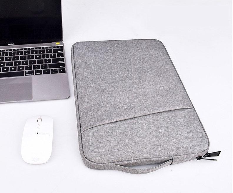 Sleek And Stylish Slant Zipper Designed Laptop Sleeve-Ash - Obeezi.com
