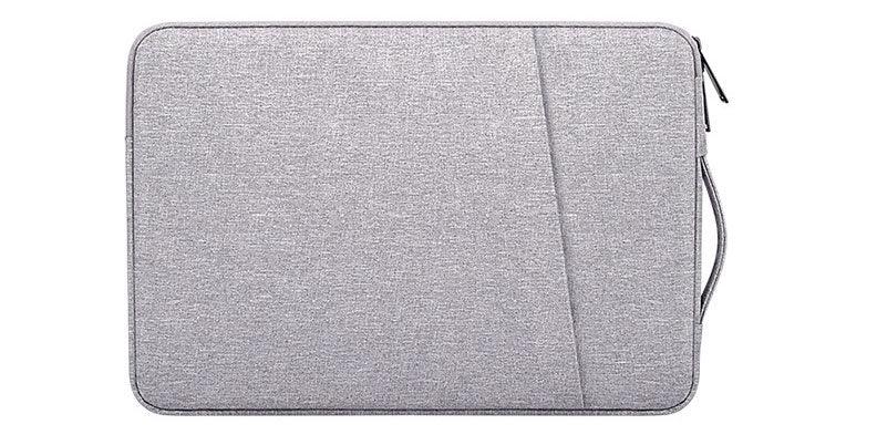 Sleek And Stylish Slant Zipper Designed Laptop Sleeve-Ash - Obeezi.com