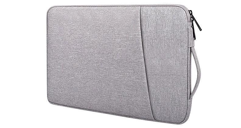 Sleek And Stylish Slant Zipper Designed Laptop Sleeve-Ash - Obeezi.com