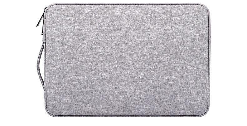 Sleek And Stylish Slant Zipper Designed Laptop Sleeve-Ash - Obeezi.com