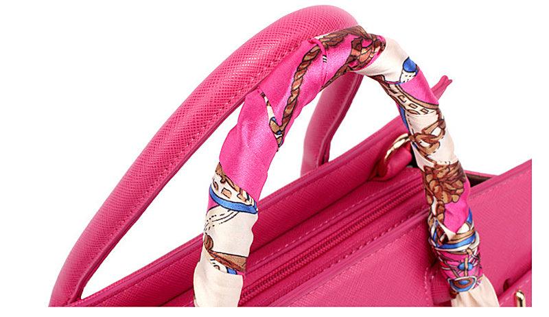 Stunning Padlock Birkin Inspired With Scarf - Black - Obeezi.com