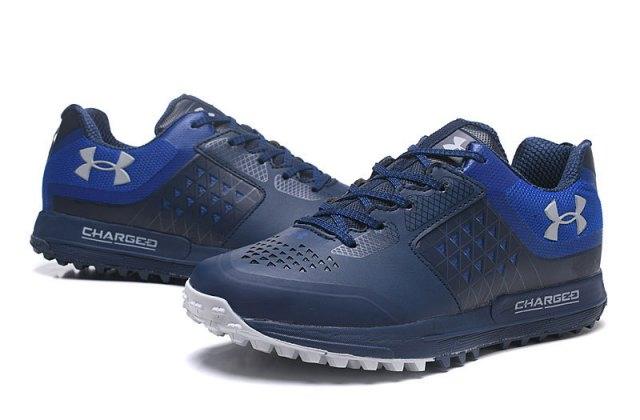 Under Armour UA Horizon Navy Blue Men's Trail Running Hiking Boots Sneakers - Obeezi