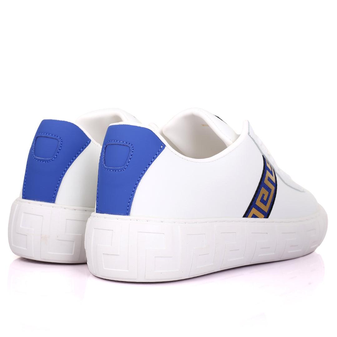 Vers Lace Up And Medusa Logo Designed Sneaker - White - Obeezi.com