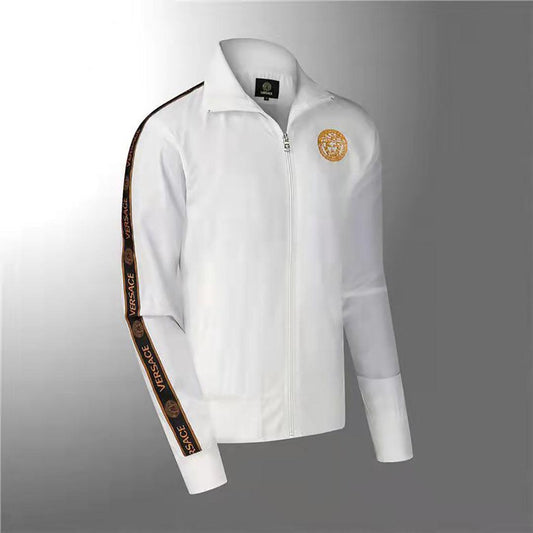 Vers Lightweight Zip Up Men's Jacket - White - Obeezi.com