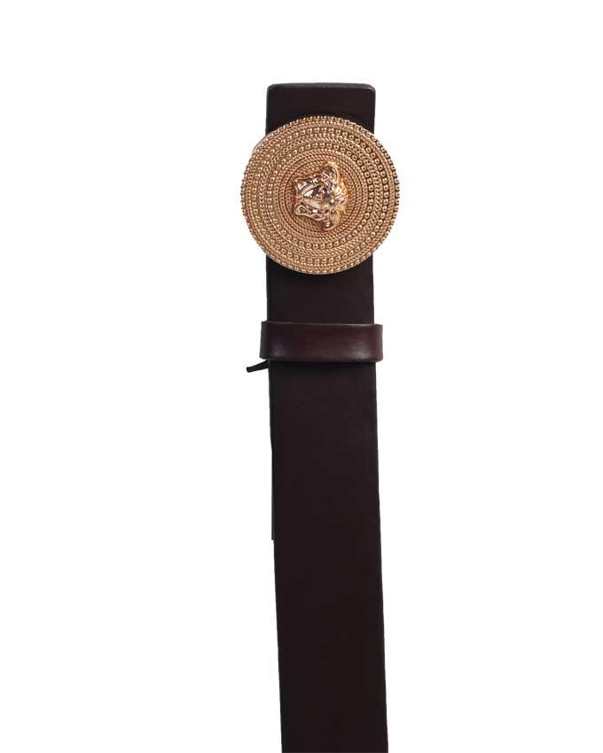 Versace 3D Medusa Head Medallion Chain with Gold Crystal Accents - Obeezi.com