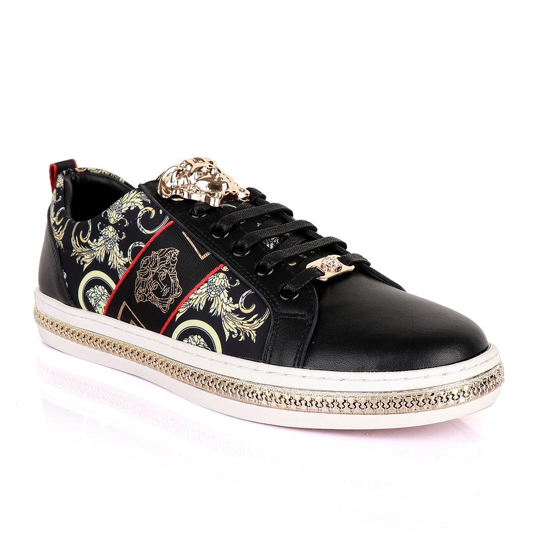 Versace Medusa Head Black and Vintage Sneakers - Obeezi