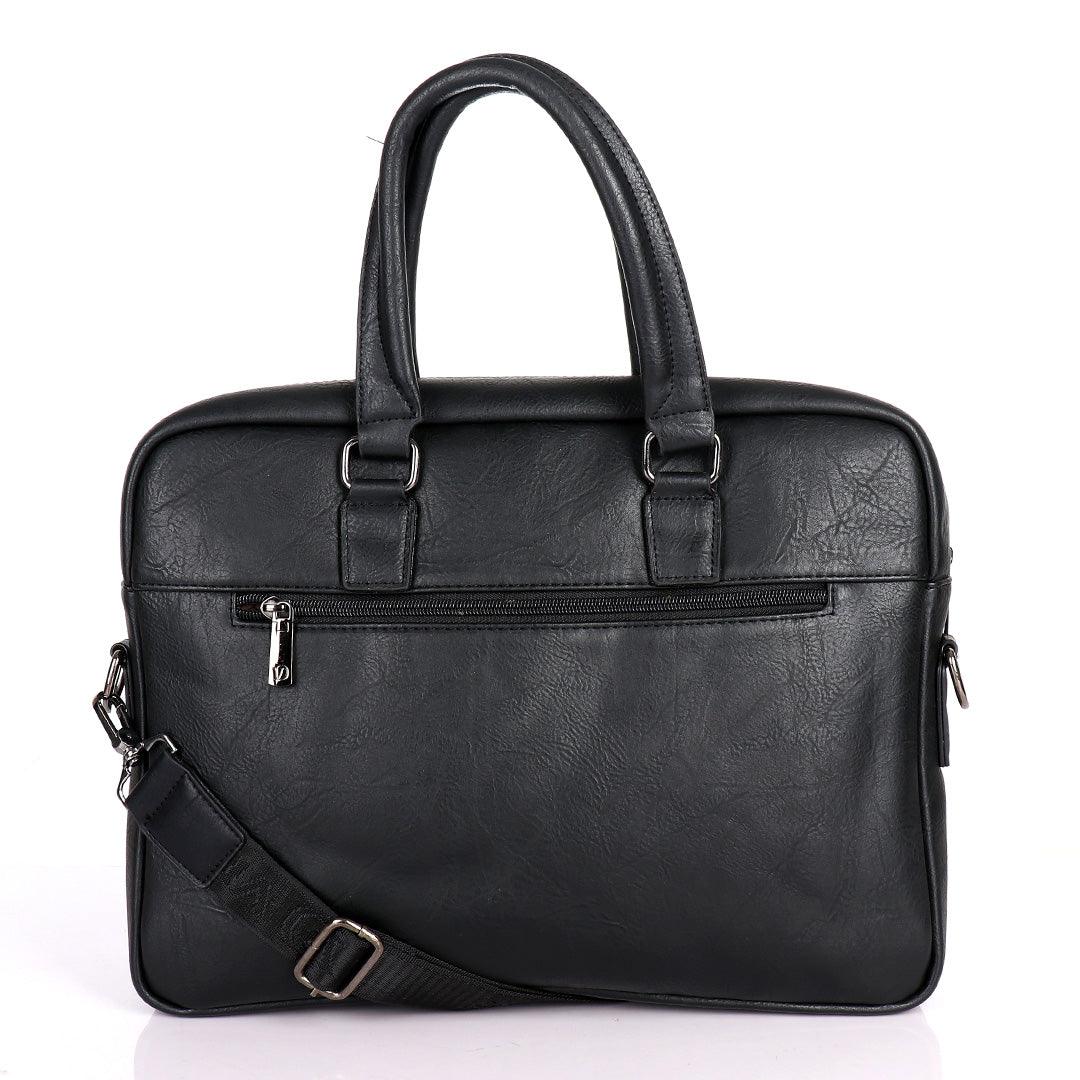 Videng King 2.0 Men's Authentic Leather Laptop Bag- Black - Obeezi.com