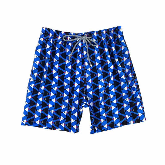 Vilebre Floral Print Short-Blue - Obeezi.com