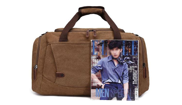 Vintage Canvas Large Capacity Travel Bag-Black - Obeezi.com