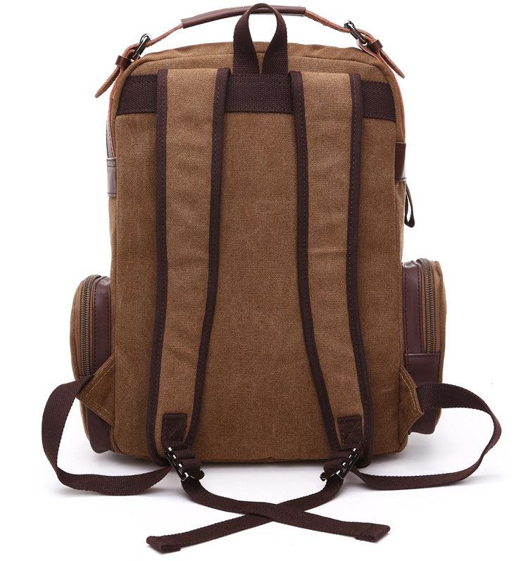 Vintage fashion Canvas High Capacity Laptop Travel Backpack-Blue - Obeezi.com