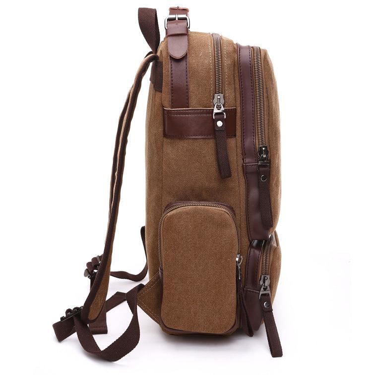 Vintage fashion Canvas High Capacity Laptop Travel Backpack-Blue - Obeezi.com