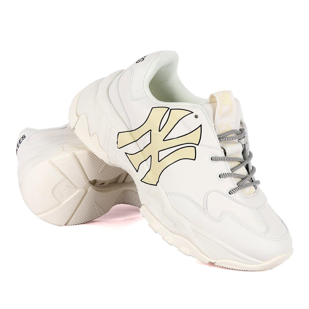 Yankees Big Ball Chunky Newyork White Sneakers - Obeezi